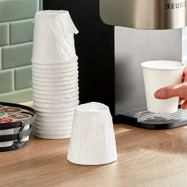 Glownary Paper Hot Cups, 10 oz, White, Individually Wrapped, 480/Case view 2