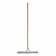 Commercial Floor Squeegee with Metal Frame, 22 Inch Double Neoprene Foam Blade, 60 Inch Wood Handle, Black