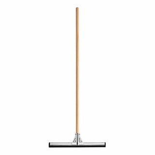 Commercial Floor Squeegee with Metal Frame, 22 Inch Double Neoprene Foam Blade, 60 Inch Wood Handle, Black