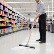 Commercial Floor Squeegee with Metal Frame, 22 Inch Double Neoprene Foam Blade, 60 Inch Wood Handle, Black view 2