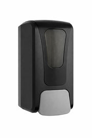 Commercial Wall Mount Soap Dispenser, Manual Push Button, 34 fl. oz., Black