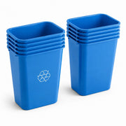 Glownary Recycling Wastebasket, 10 Gallon, Blue, Rectangular, 15.75W x 11.25D x 20H inches, 10/Case