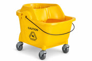 Institutional Mop Bucket with Wringer, 35 Qt. Capacity, Yellow, Funnel-Type