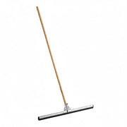 Floor Squeegee with Metal Frame, 30 inch Black Double Neoprene Foam Blade, 60 inch Wood Handle