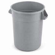 Commercial Round Trash Can, 20 Gallon, Gray, NSF Listed, Heavy Duty Plastic