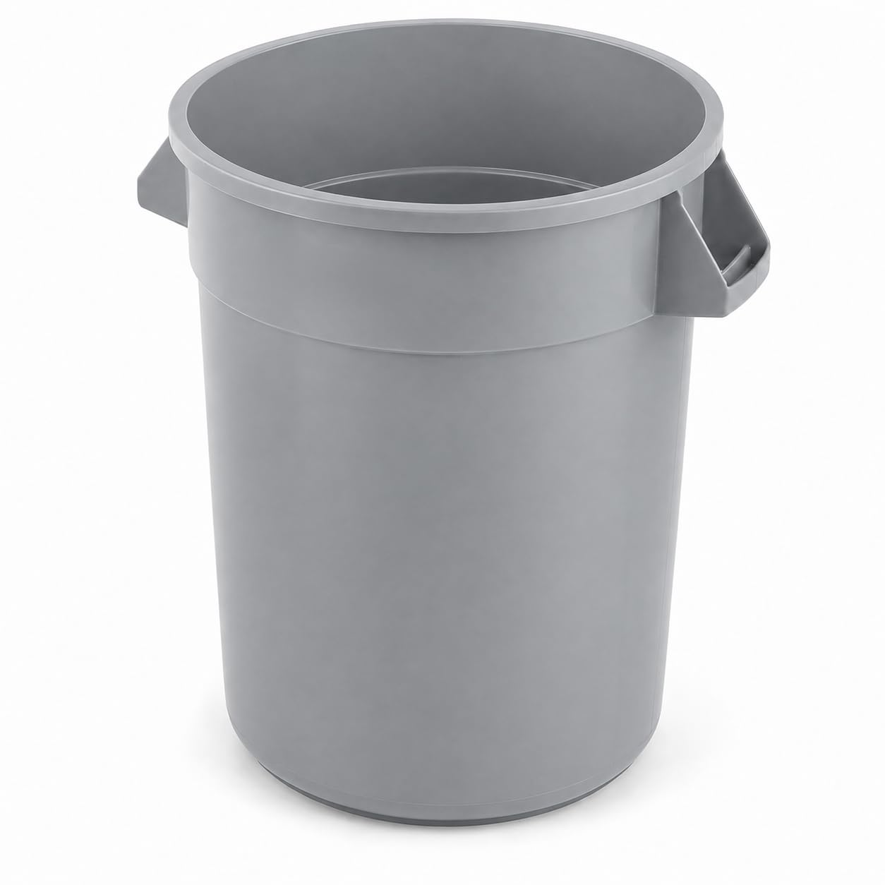 Commercial Round Trash Can, 20 Gallon, Gray, NSF Listed, Heavy Duty Plastic