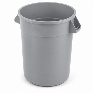Commercial Round Trash Can, 20 Gallon, Gray, NSF Listed, Heavy Duty Plastic