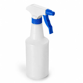 Glownary Plastic Spray Bottles, 16 oz, Blue Trigger, Unlabeled, Pack of 12