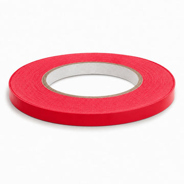 Glownary Red Poly Bag Sealer Tape, 0.38 Inch x 180 Yards, Natural Rubber Adhesive, Hand-Tearable, 16 Pack