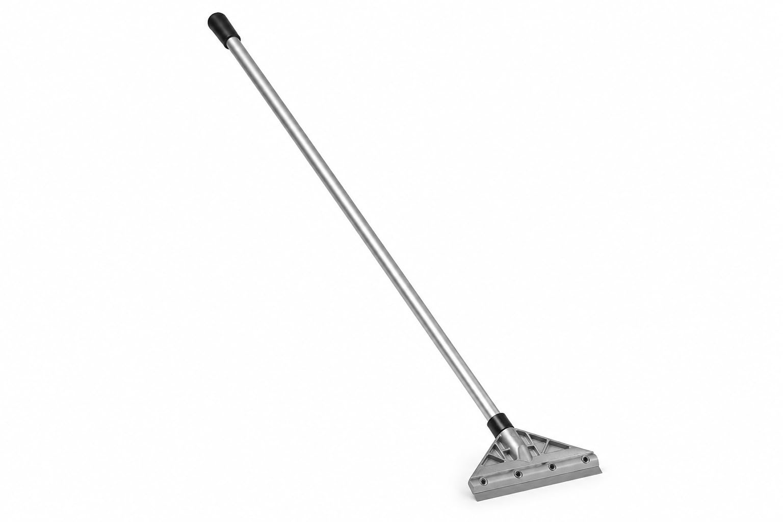 Heavy-Duty Floor Scraper, 8 inch Carbon Steel Blade, 60 inch Handle, Silver