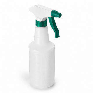 Glownary Plastic Spray Bottles, 16 oz, Clear Green, Pack of 12, with Adjustable Nozzle