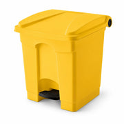 Step-On Trash Can, 8 Gallon, Yellow, Rectangular, Heavy Duty Plastic