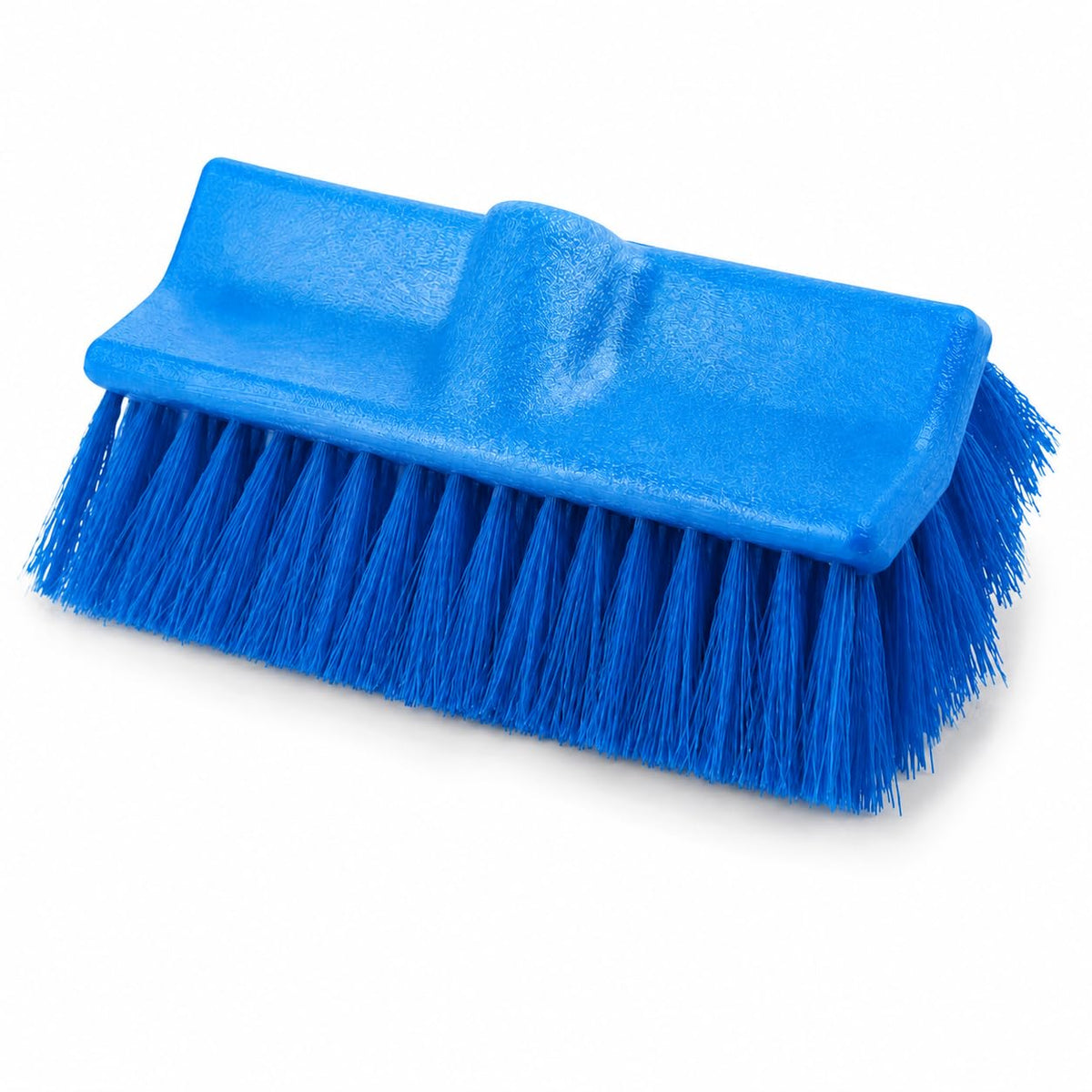 Bi-Level Floor and Wall Scrub Brush Head, 10 Inch, Blue, Stiff Polypropylene Bristles