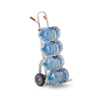 500 lb. Aluminum Water Bottle Hand Truck, 10-inch Flat-Free Wheels, U-Loop Handle, 3 Foldable Trays