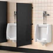 Steel Urinal Partition, 18W x 48L inches, Matte Black, Wall Mounted view 2