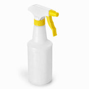 Glownary Plastic Spray Bottles, 16 oz, Clear Yellow, 12 Pack, with Adjustable Trigger Nozzle
