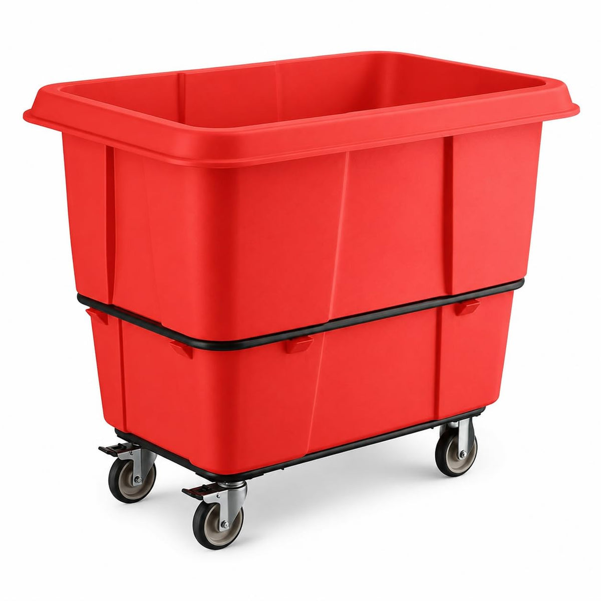 Cube Truck, 16 Cubic Foot, 1000 lb Capacity, Red, MDPE Construction