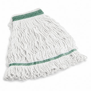 Pro Rayon Blend Looped End Wet Mop Head, 24 oz, 5 Inch Headband, White, 12/Case