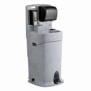 Mobile Hand Wash Station, 16 Gallon, Single Sink with Soap and Paper Towel Dispensers, Gray view 7