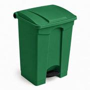 Glownary Rectangular Step-On Trash Can, 18 Gallon, Heavy Duty Plastic, Green, 20W x 16D x 26H inches