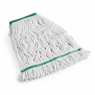 Pro Rayon Blend Looped End Wet Mop Head, 24 oz, 1 Inch Headband, White, 12/Case