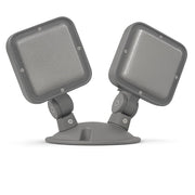 Glownary Double Head LED Emergency Light, Indoor/Outdoor, 2.4W, 120V/277V, Gray