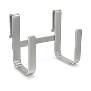 Glownary Large Chrome Double Snap-On J-Hook for Wire Shelving, Steel, 2.25x3.5 Inch, 20 lb Capacity, Silver