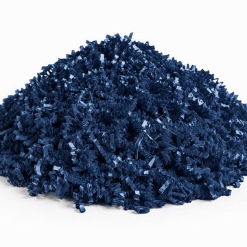 Crinkle Paper Shred, Navy Blue, 10 lb, Recyclable Packing Material, Decorative Filler