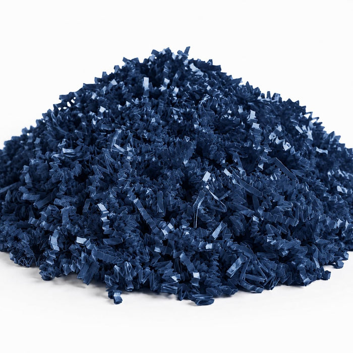 Crinkle Paper Shred, Navy Blue, 10 lb, Recyclable Packing Material, Decorative Filler