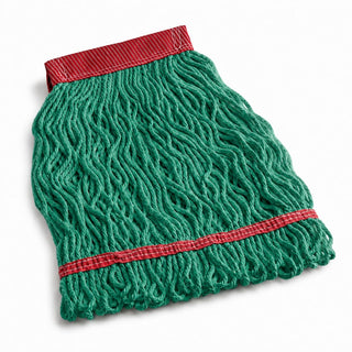 Pro Rayon Blend Looped End Wet Mop Head, 16 oz, Green, 5 Inch Headband, 12/Case