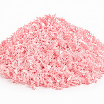 Light Pink Crinkle Paper Shred, 10 lb, Decorative Packing Material, Non-Toxic, Recyclable
