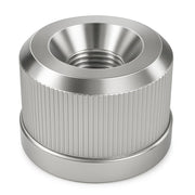 Glownary Chrome Steel Nuts for Shelving Posts, 1 Inch Post Diameter, 4 Pack