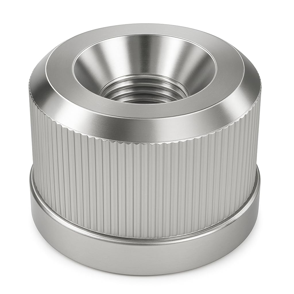 Glownary Chrome Steel Nuts for Shelving Posts, 1 Inch Post Diameter, 4 Pack