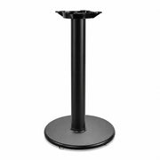 Glownary Cast Iron Round Table Base, Black Powder-Coated, 17 Inch Diameter, 28 Inch Height, 3 Inch Post, Indoor Commercial Use