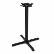 Glownary Cast Iron Bar Height Table Base, Black Powder-Coated, 30 x 30 Inch Cross Base, 3 Inch Column, Indoor Commercial