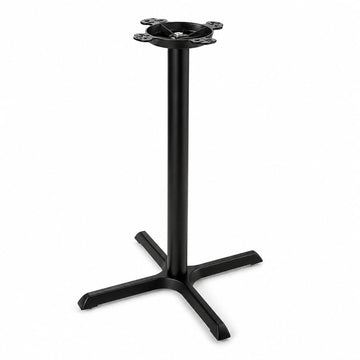 Glownary Cast Iron Bar Height Table Base, Black Powder-Coated, 30 x 30 Inch Cross Base, 3 Inch Column, Indoor Commercial