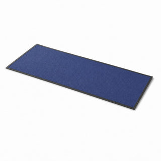 Glownary Indoor Entrance Mat, Blue Waffle Pattern, Water Absorbent, 4 x 10 Feet, 3/8 Inch Thick, Rubber Backing