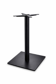 Glownary Excalibur Square Table Base, Black E-Coated Steel, 18x18 Inch, 26.9 Inch Height, Standard Height Base with Spider Support, Indoor Outdoor Commercial Use