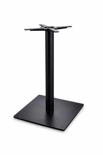 Glownary Excalibur Square Table Base, Black E-Coated Steel, 18x18 Inch, 26.9 Inch Height, Standard Height Base with Spider Support, Indoor Outdoor Commercial Use