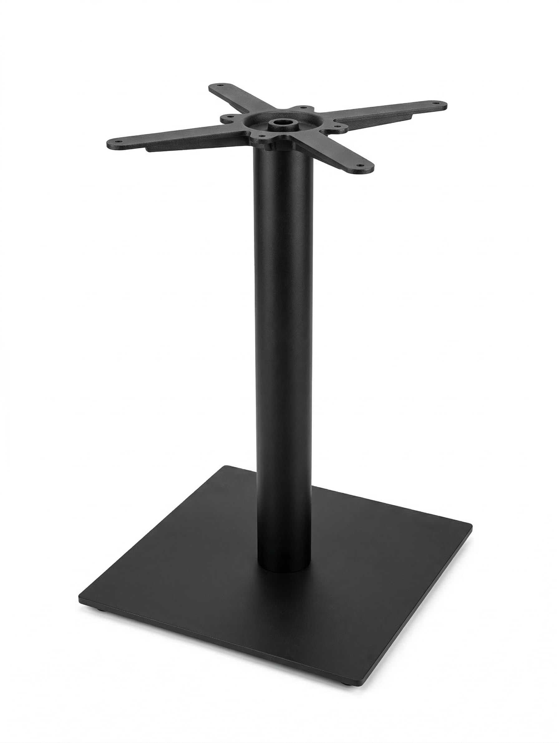 Glownary Excalibur Square Table Base, Black E-Coated Steel, 18x18 Inch, 26.9 Inch Height, Standard Height Base with Spider Support, Indoor Outdoor Commercial Use view 2