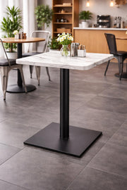 Glownary Excalibur Square Table Base, Black E-Coated Steel, 18x18 Inch, 26.9 Inch Height, Standard Height Base with Spider Support, Indoor Outdoor Commercial Use view 3