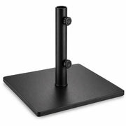 Glownary Square Steel Umbrella Base, Black, 50 lb Weight Capacity, 19 x 19 x 15 Inches, 1.5 Inch Pole Compatibility