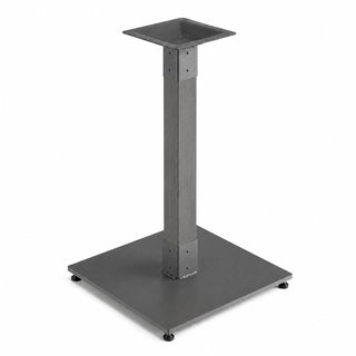 Glownary Industrial Standard Height Table Base, Slate Gray, Wood and Steel, Square Base, 28.5 Inch Height, 400 lb Capacity, Indoor Use