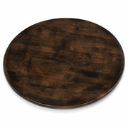 Glownary Round Wood Butcher Block Table Top, Espresso Brown, 36 Inch Diameter, 2 Inch Thick, Indoor Dining, 3-4 Seating