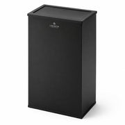 Glownary Black Steel Rectangular Trash Can with Swivel Lid, 13.5 Gallon Capacity, Indoor Decorative Waste Receptacle, 17.25x11.25x31.5 Inches