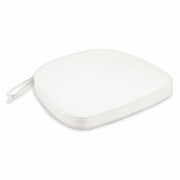 Glownary Chiavari Chair Cushion, Ivory, Polyester with 2 Inch Thick Polyurethane Padding, 15.5x9.5 Inch, Machine Washable, Outdoor Use