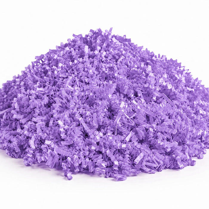 Crinkle Paper Shred for Gift Packaging, 10 lb Bulk, Lavender Purple, Decorative Filler