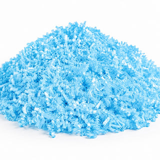 Paper Shred Crinkle Cut Decorative Filler, Light Blue, 10 lb, Made in USA, Recyclable