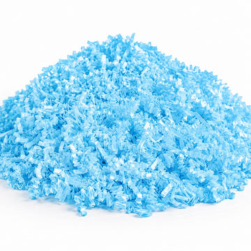 Paper Shred Crinkle Cut Decorative Filler, Light Blue, 10 lb, Made in USA, Recyclable