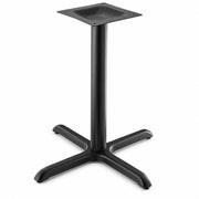 Glownary Excalibur Cross Table Base, Black E-Coated Steel, 30 x 30 Inch, 3 Inch Column, Standard Height 29 Inch, Indoor Outdoor